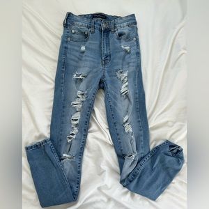Blue jeans- Aeropostale- super high rise- size 4